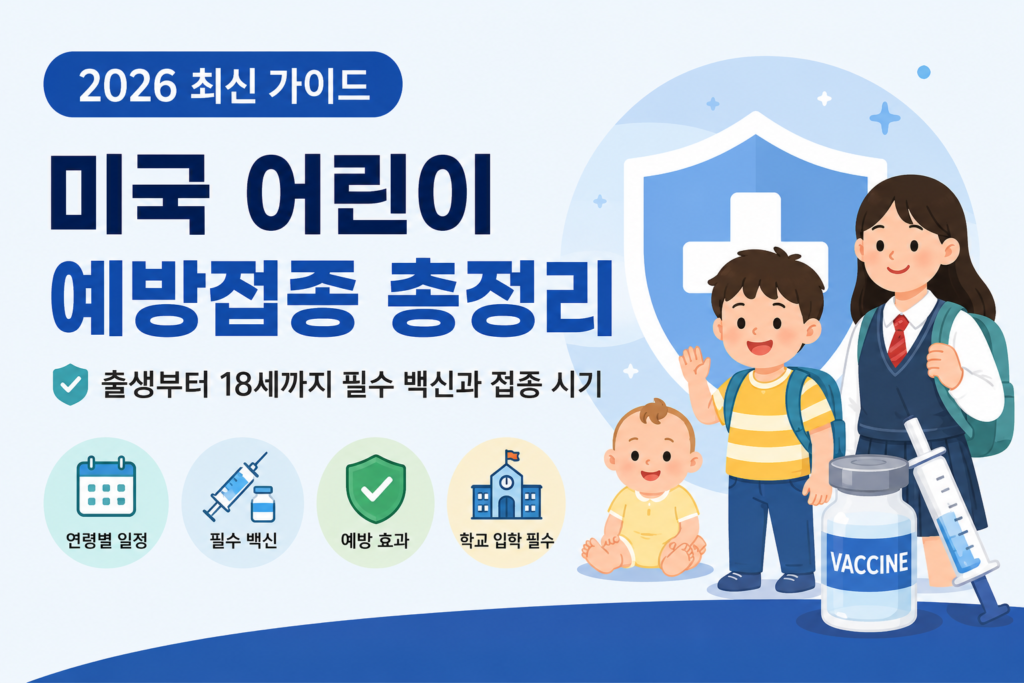 미국 어린이 예방접종 총정리 이미지