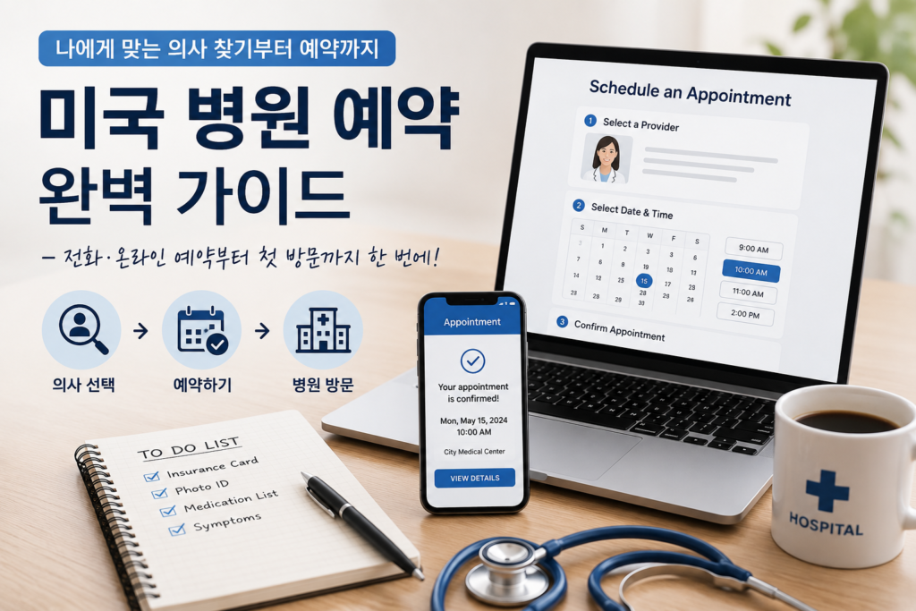 미국 병원 예약 가이드 이미지