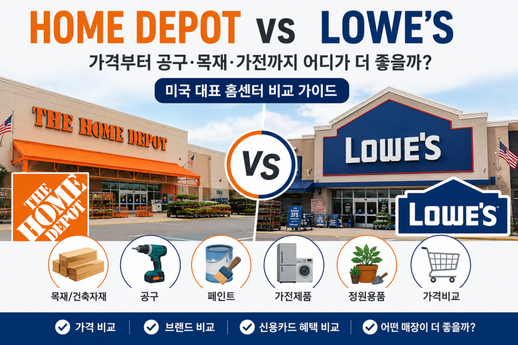 home depot vs lowe's  미국 대표 홈센터 비교 가이드 이미지