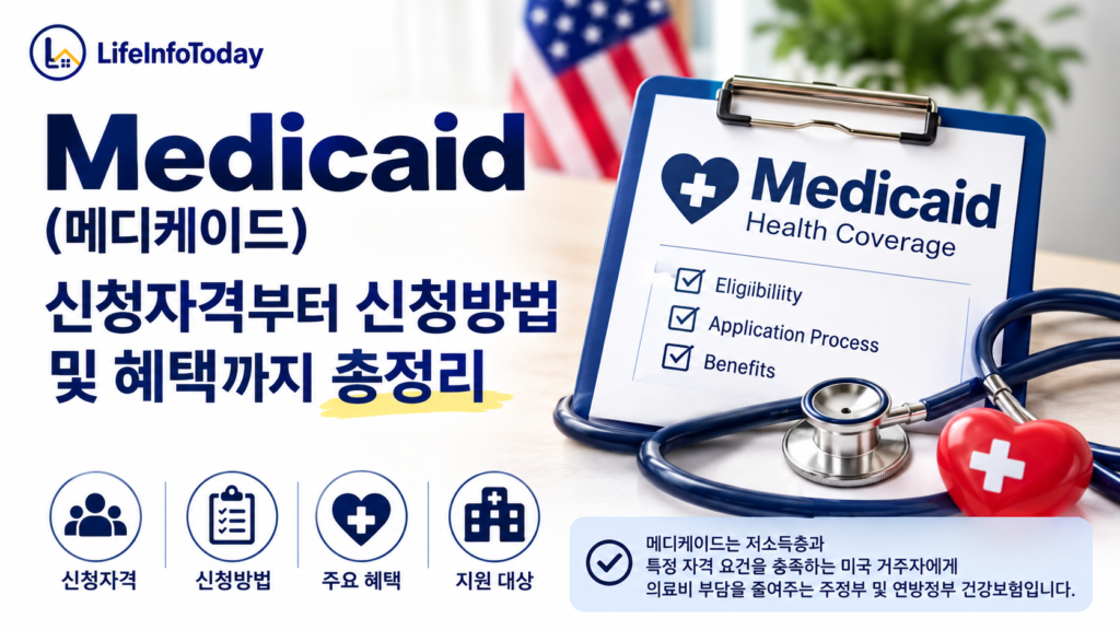 medicaid (메디케이드) 건강보험 프로그램을 소개하는 이미지