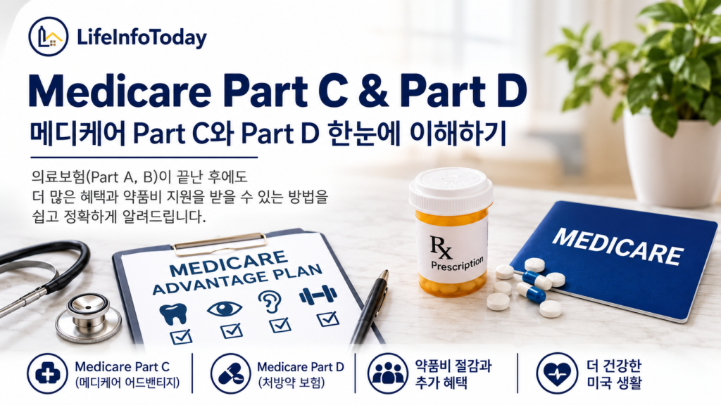 메디케어 보험 part c part d 소개하는 이미지
