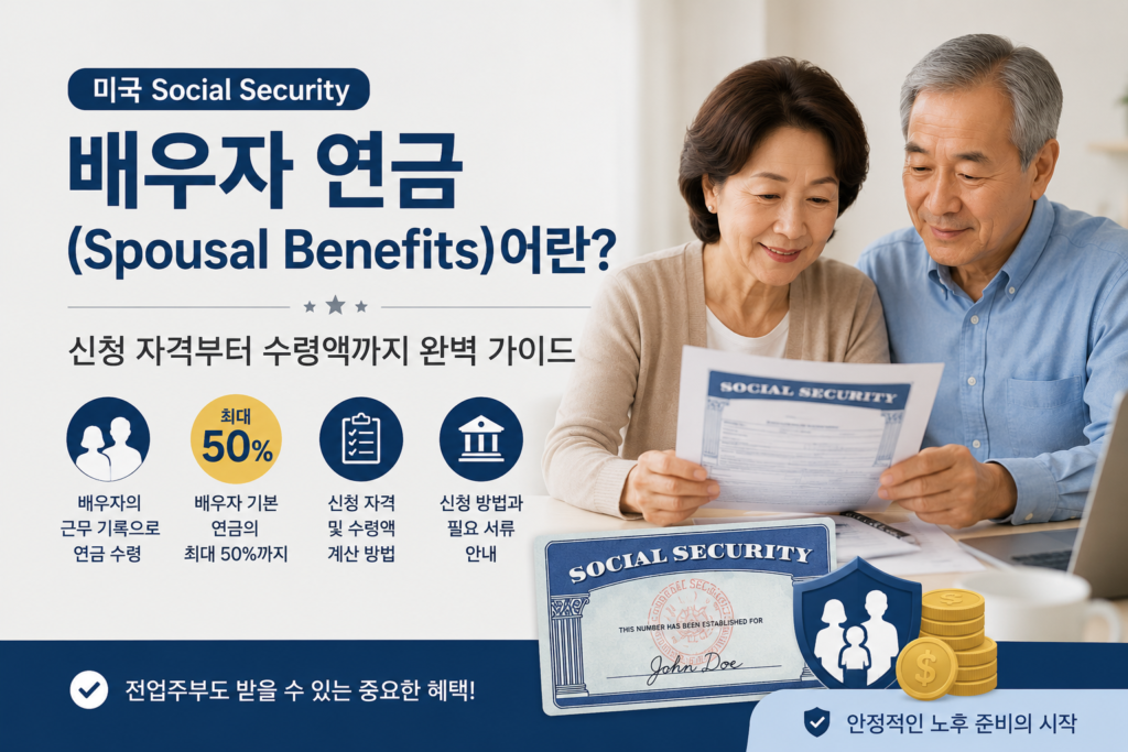 미국 social security 배우자 연금 spousal benefit 가이드 이미지