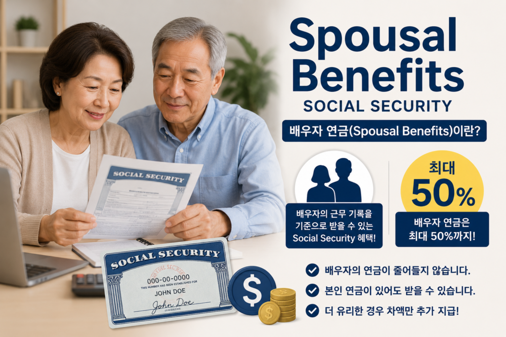 배우자 연금 social security spousal benefit 설명 이미지