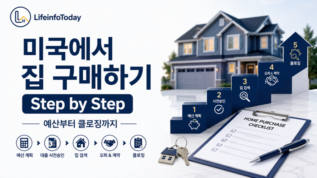 미국에서 집 구매하는 방법 소개하는 이미지