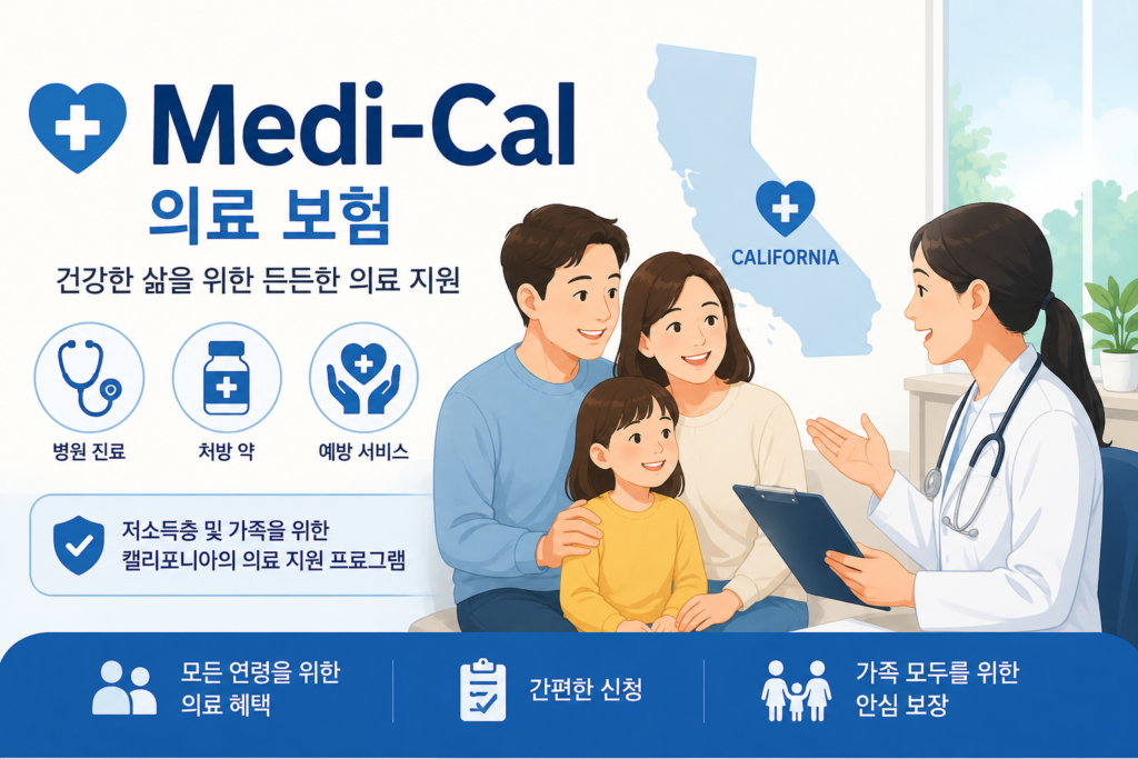 캘리포니아 정부 지원 프로그램 중 medi cal 소개 이미지