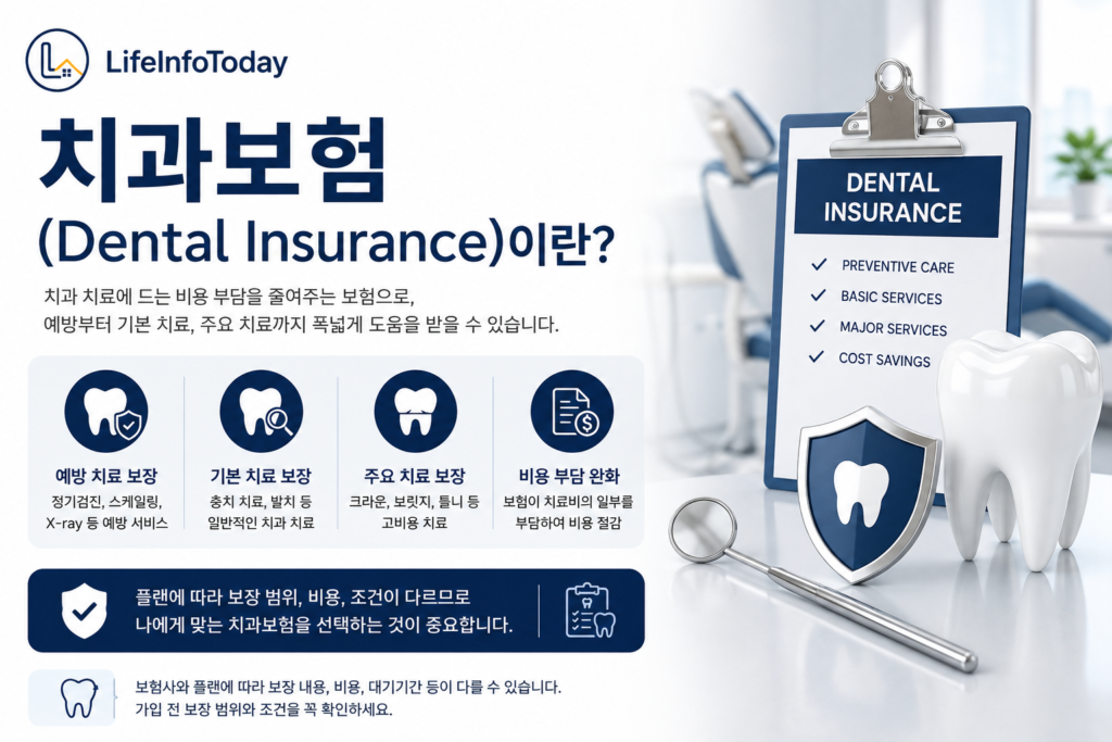 미국 치과보험 소개하는 글 이미지