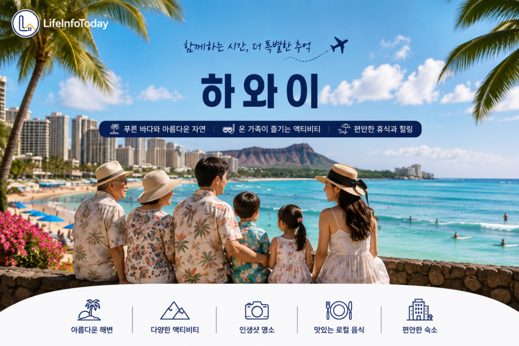 미국에서 부모님과 함께 가기 좋은 여행지 중 하와이 소개하는 이미지