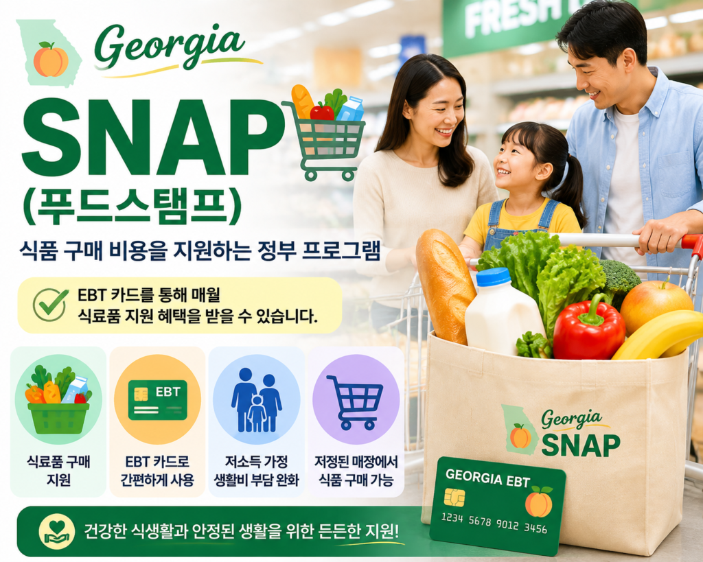 조지아 정부 지원 프로그램 snap 소개하는 이미지