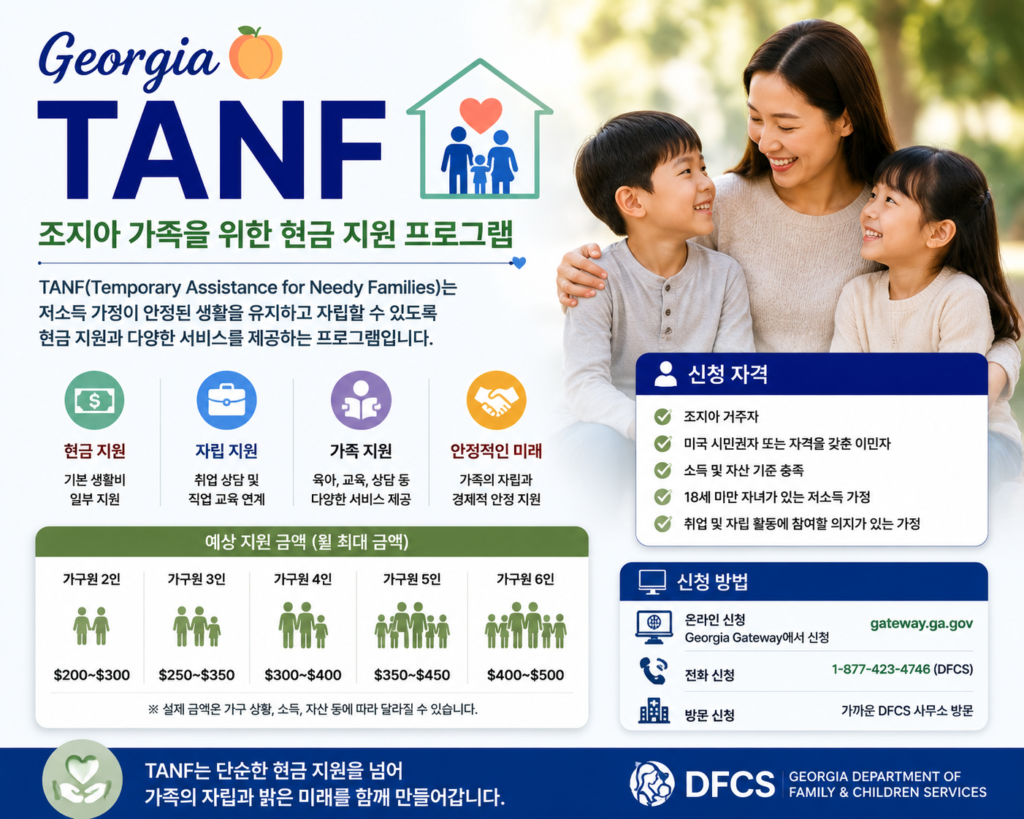조지아 정부 지원 프로그램 tanf 소개하는 이미지