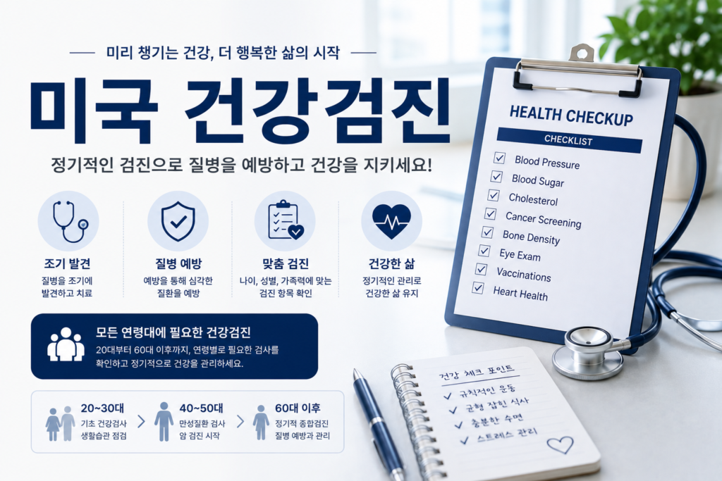 미국 건강검진 소개하는 글 이미지