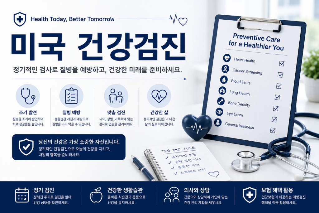 미국 건강검진 소개하는 글 이미지