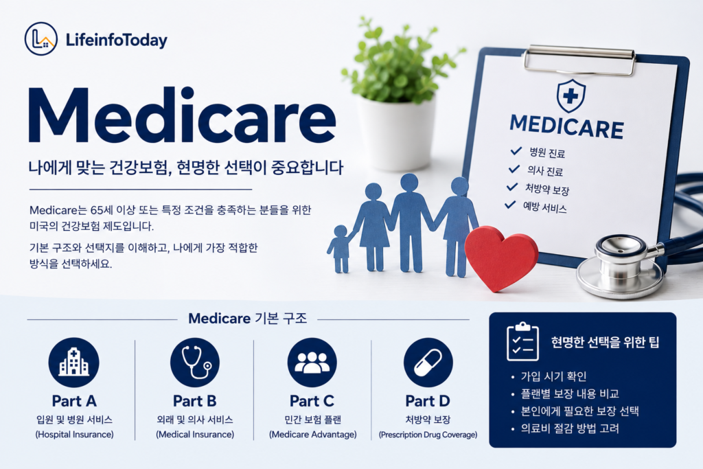 미국 메디케어에 대하여 소개하는 글 이미지