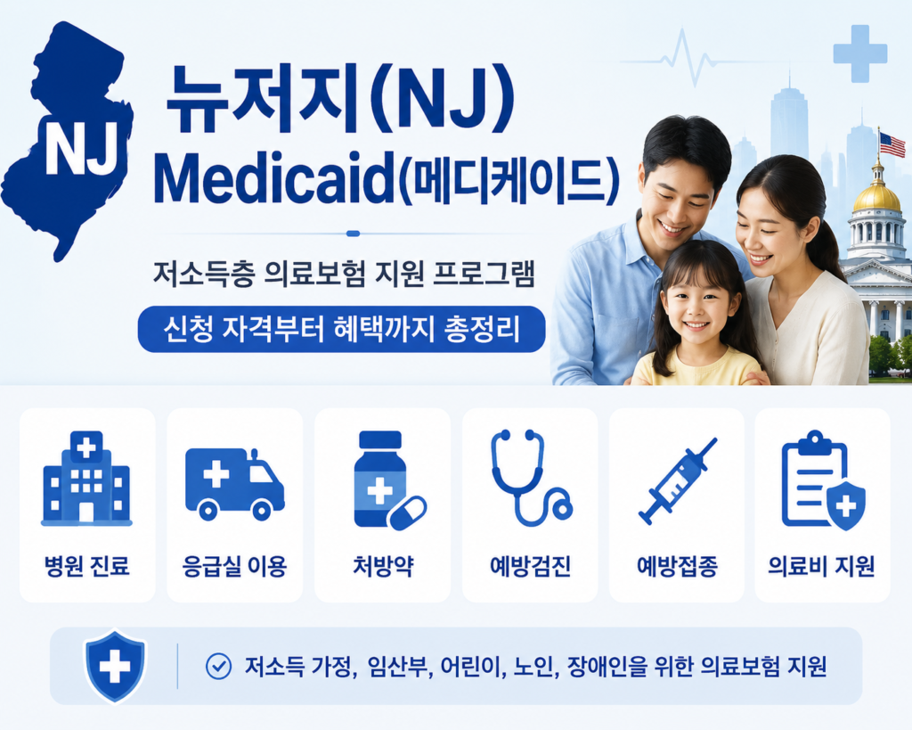 뉴저지 정부 지원 프로그램 Medicaid  소개하는 이미지