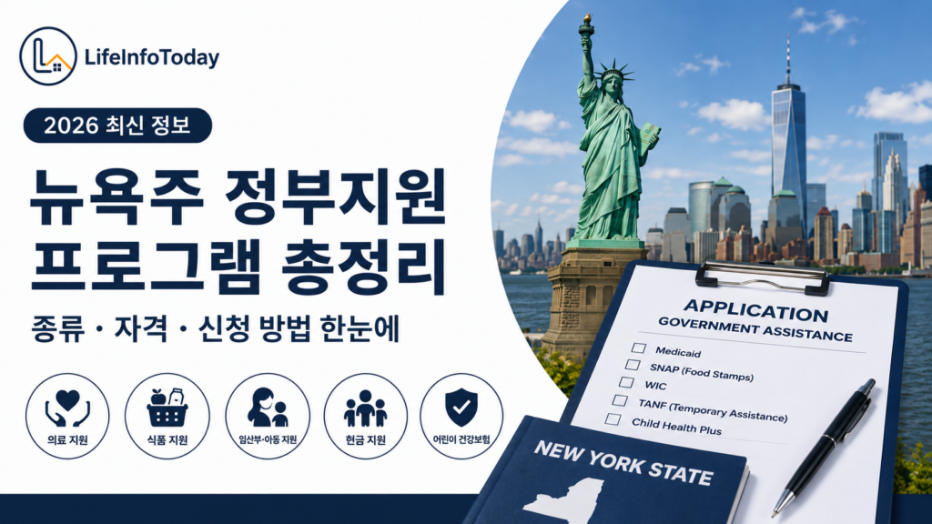 뉴욕주 정부 지원 프로그램 소개하는 이미지