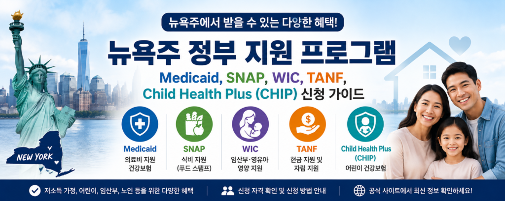 뉴욕주 정부 지원 프로그램 간략히 소개하는 이미지