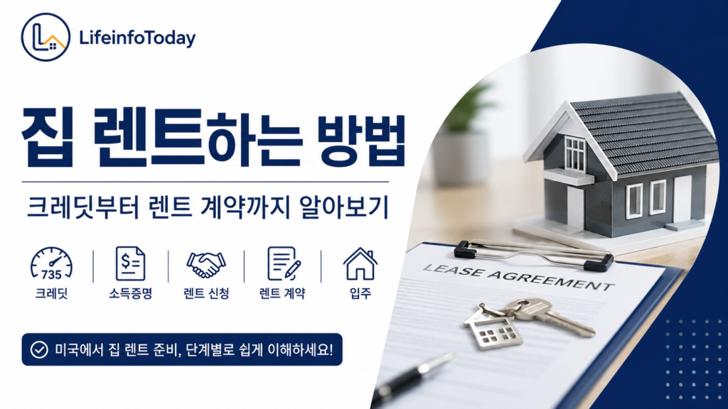 미국 집 렌트하는 방법 소개하는 이미지