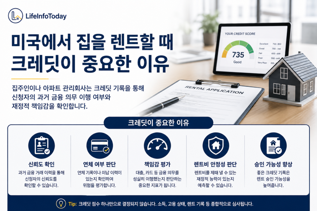 미국 집 렌트할 때 크레딧이 중요한 이뮤 소개하는 이미지