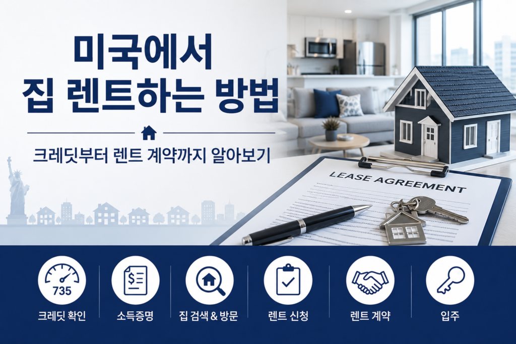 미국 집 렌트하는 방법 소개하는 글 이미지