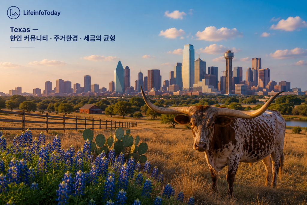 한국인이 미국에서 은퇴 후 살기 좋은 주 중 Texas소개하는 이미지