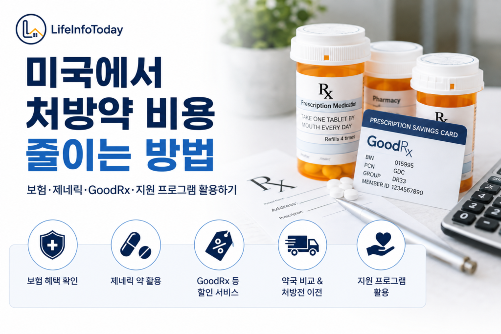 미국에서 처방약 비용 줄이는 방법 소개하는 글 이미지