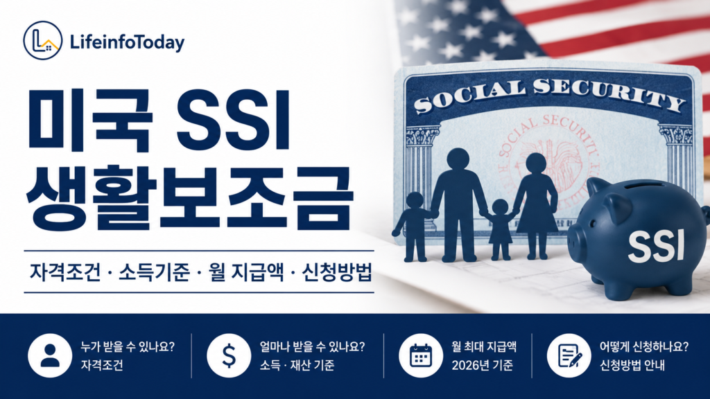 미국 SSI 생활보조금 관련 이미지