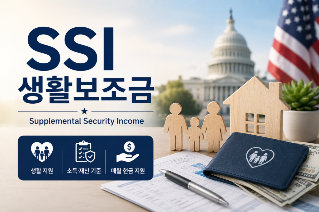 미국 SSI 생활보조금 관련 이미지