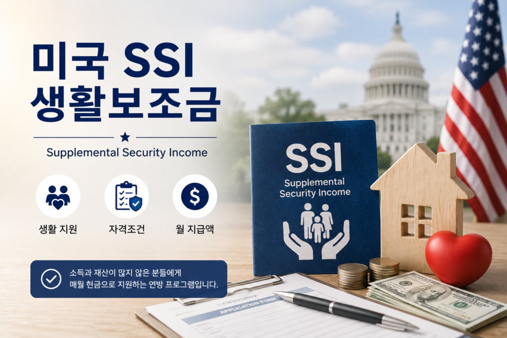 미국 SSI 생활보조금 관련 이미지