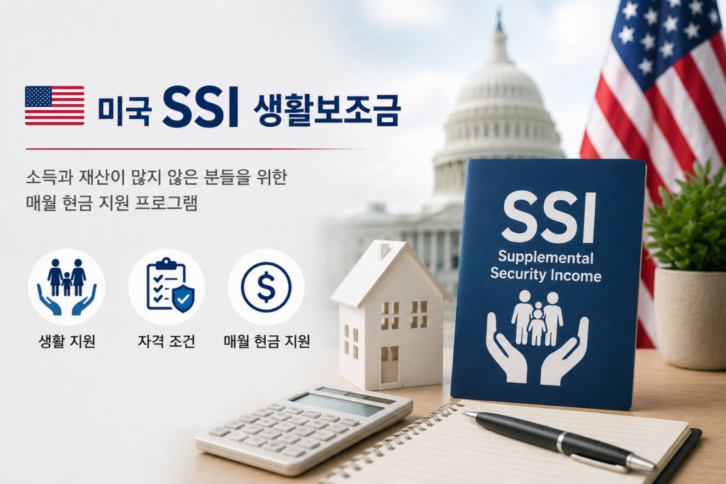 미국 SSI 생활보조금 관련 이미지