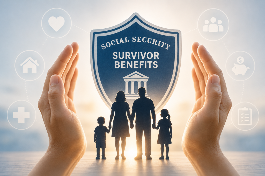 미국 social security survivor benefit 유족연금 상징 이미지