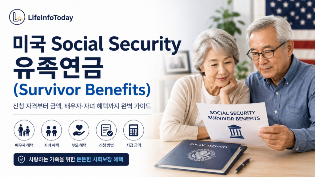 미국 social security survivor benefit 유족연금 설명 이미지