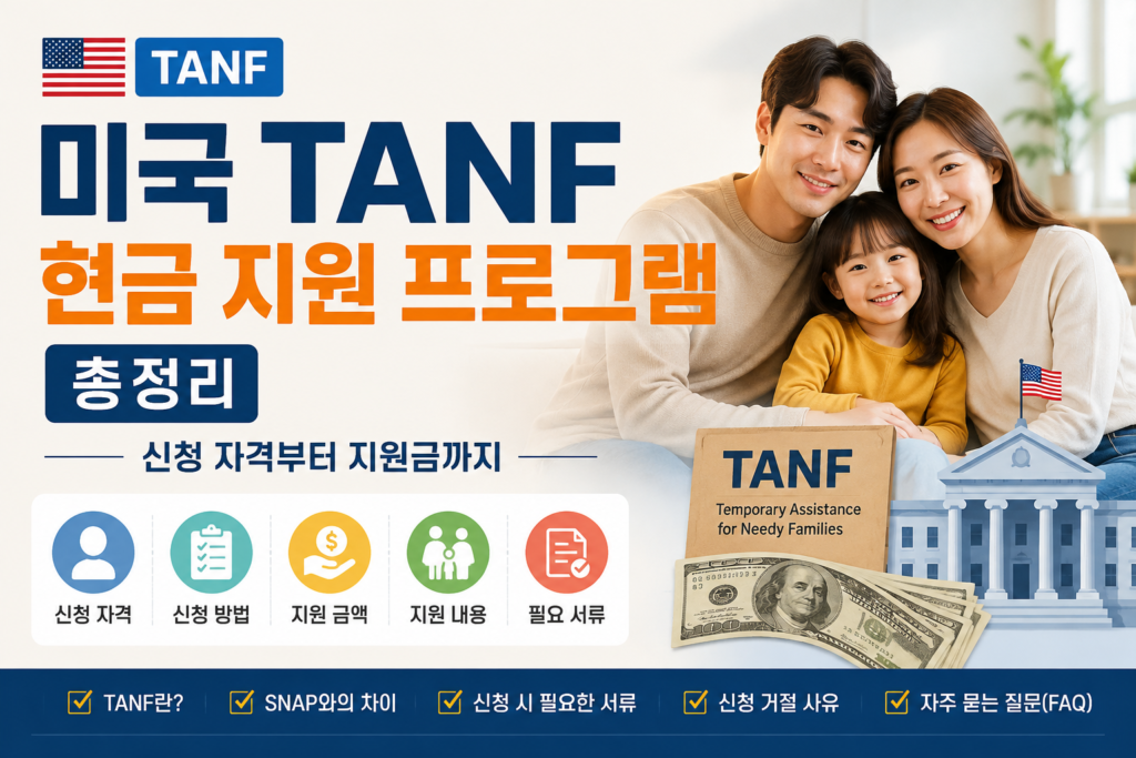 미국 tanf 현금 지원 프로그램 소개 이미지