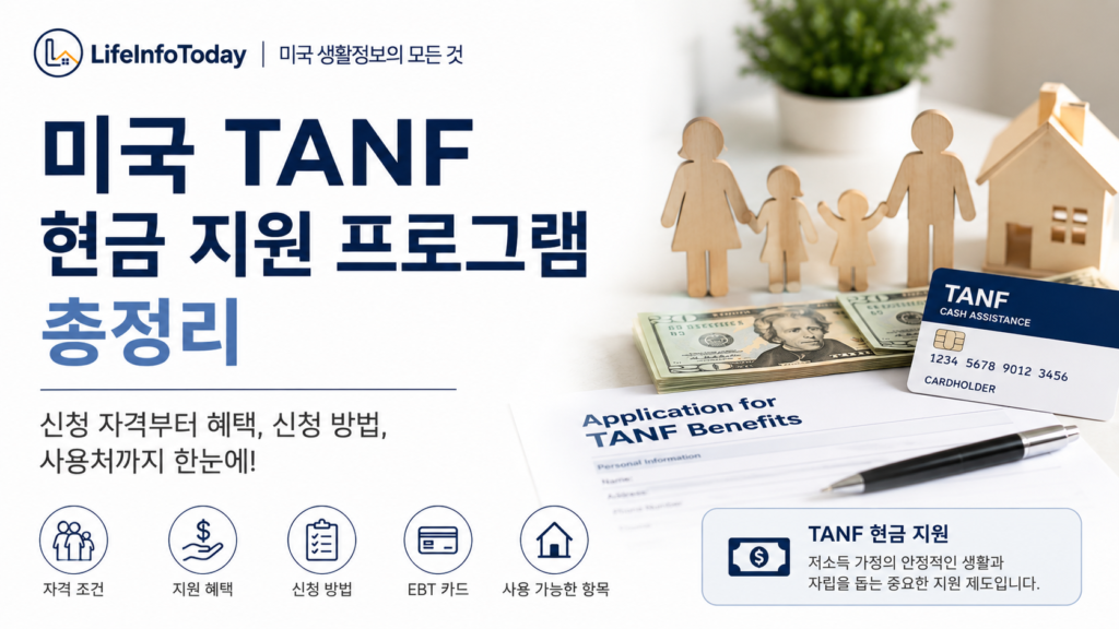 미국 tanf 현금 지원 프로그램 소개 이미지