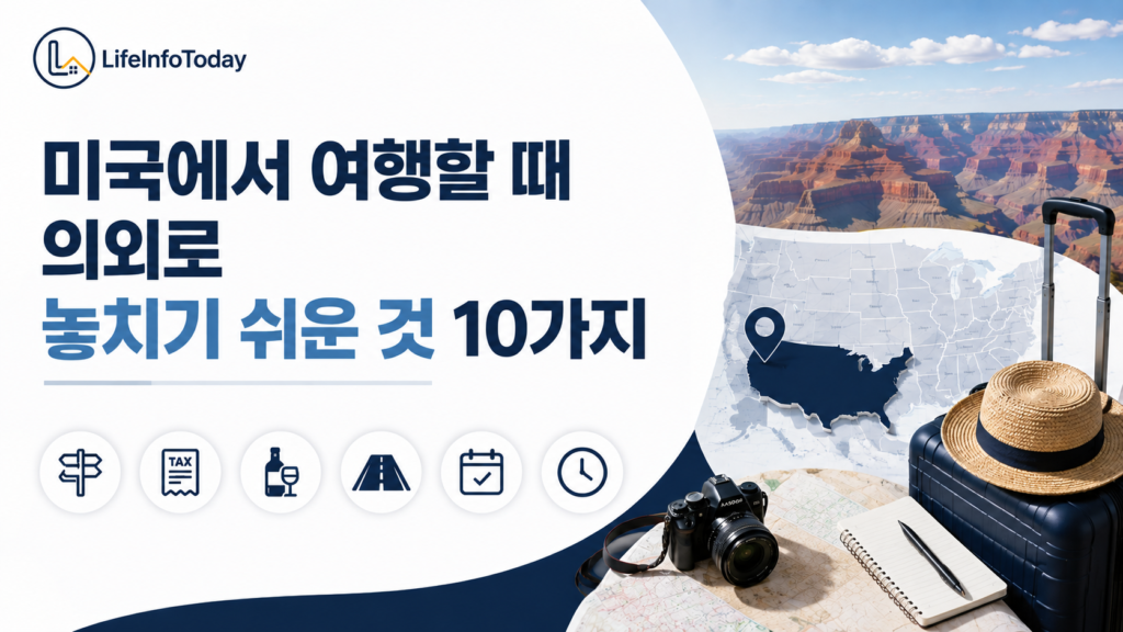 미국 여행할 때 의외로 놓치기 쉬운 10가지