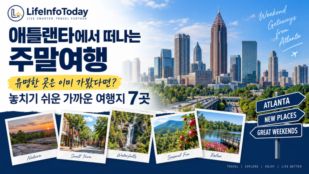 애틀랜타 주말여행｜유명한 곳은 이미 가봤다면? 놓치기 쉬운 가까운 여행지 7곳 소개하는 글 이미지