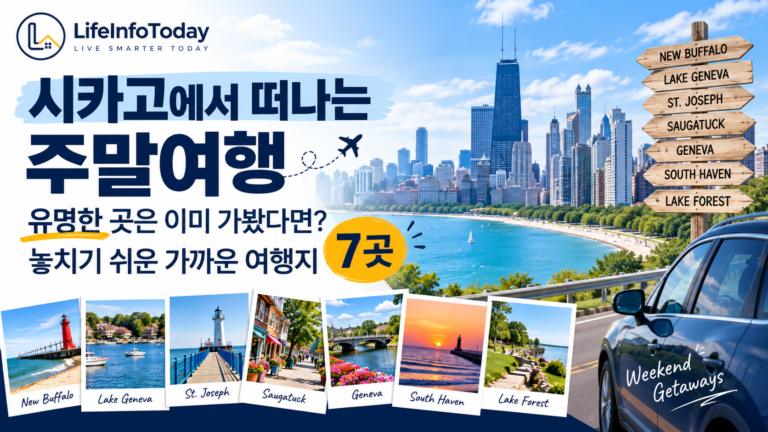 시카고 주말여행 놓치기 쉬운 가까운 여행지 소개하는 글 이미지