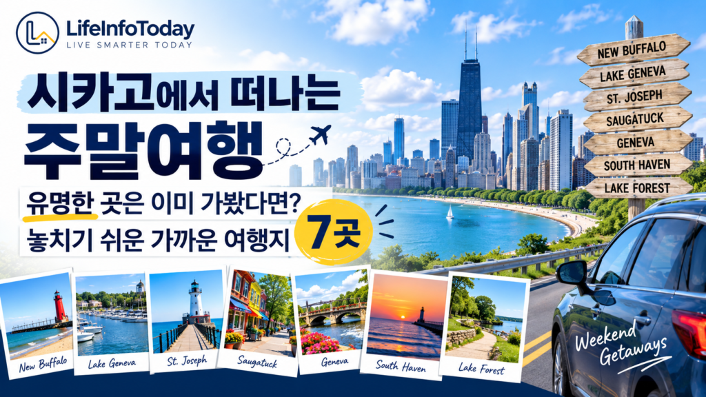 시카고 주말여행 놓치기 쉬운 가까운 여행지 소개하는 글 이미지
