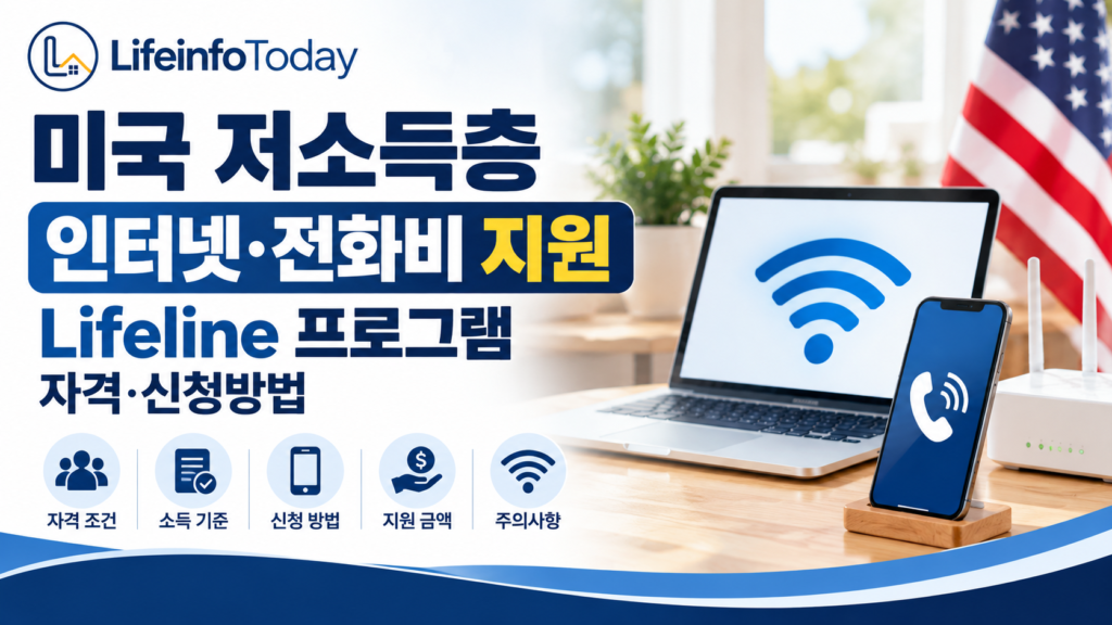 미국 저소득층 인터넷·전화비 지원｜Lifeline 프로그램 자격·신청방법 소개하는 글 이미지