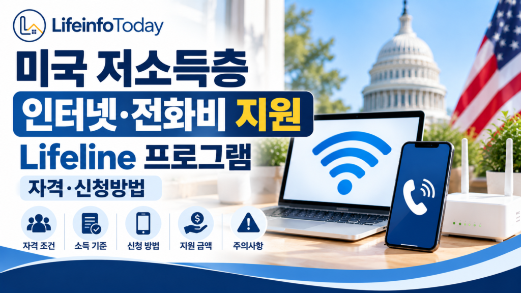 미국 저소득층 인터넷·전화비 지원｜Lifeline 프로그램 자격·신청방법 소개하는 글 이미지
