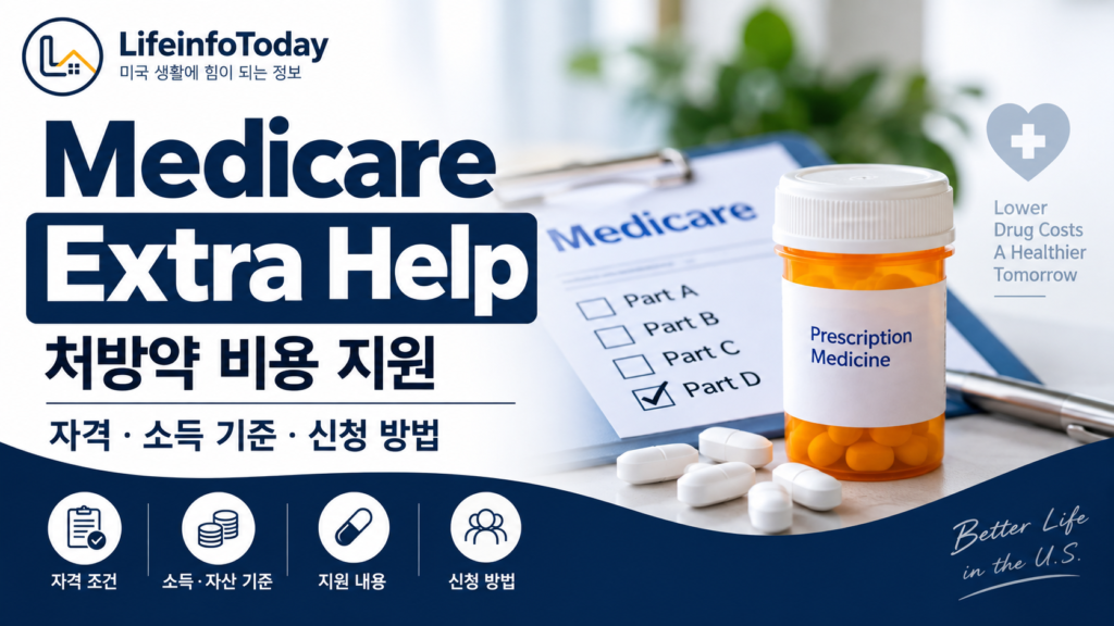 medicare extra help-처방약 비용 지원에 대해 소개하는 글 이미지