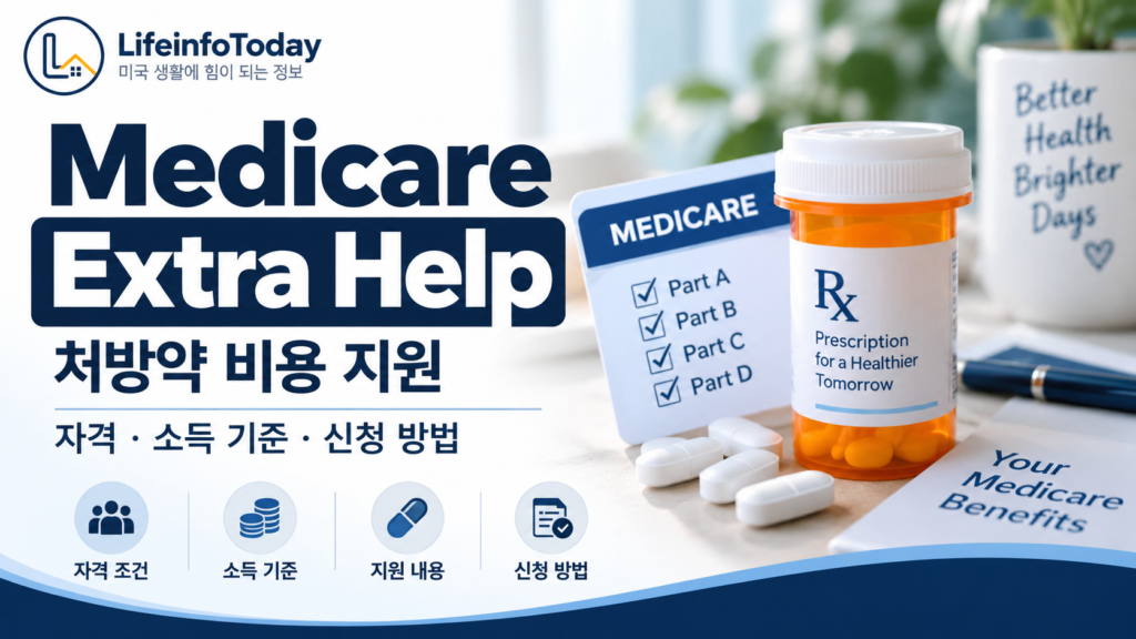 medicare extra help-처방약 비용 지원에 대해 소개하는 글 이미지 
