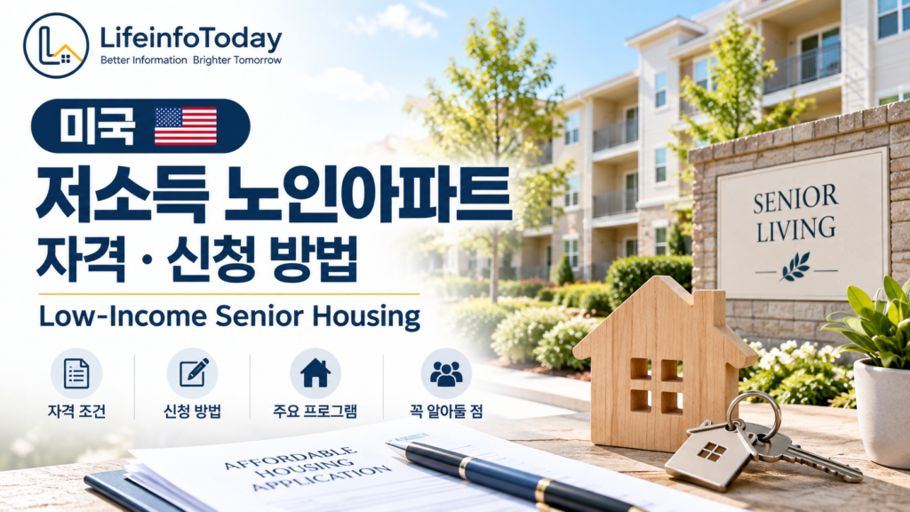 미국 저소득 노인아파트 자격 신청 방법 소개하는 글 이미지