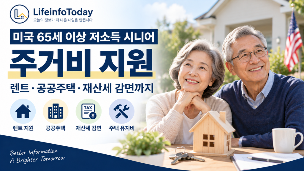미국 저소득 시니어 주거비 지원에 대해 소개하는 글 이미지