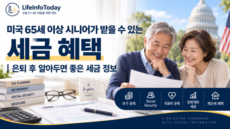 65세 이상 시니어가 받을 수 있는 세금 혜택에 대해 소개하는 글 이미지