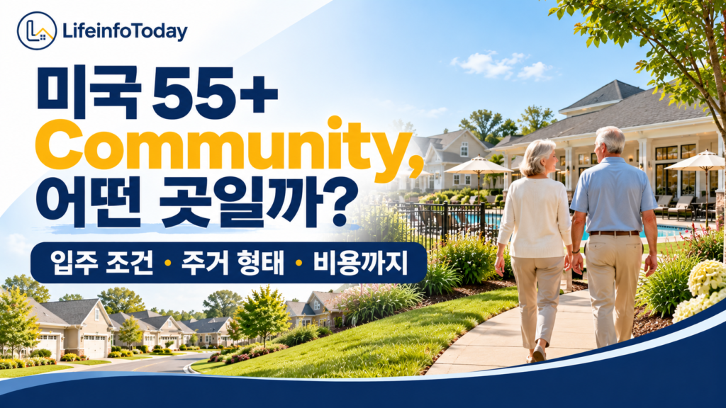 미국 55+ Community｜입주 조건·주거 형태·비용설명하는 글 이미지