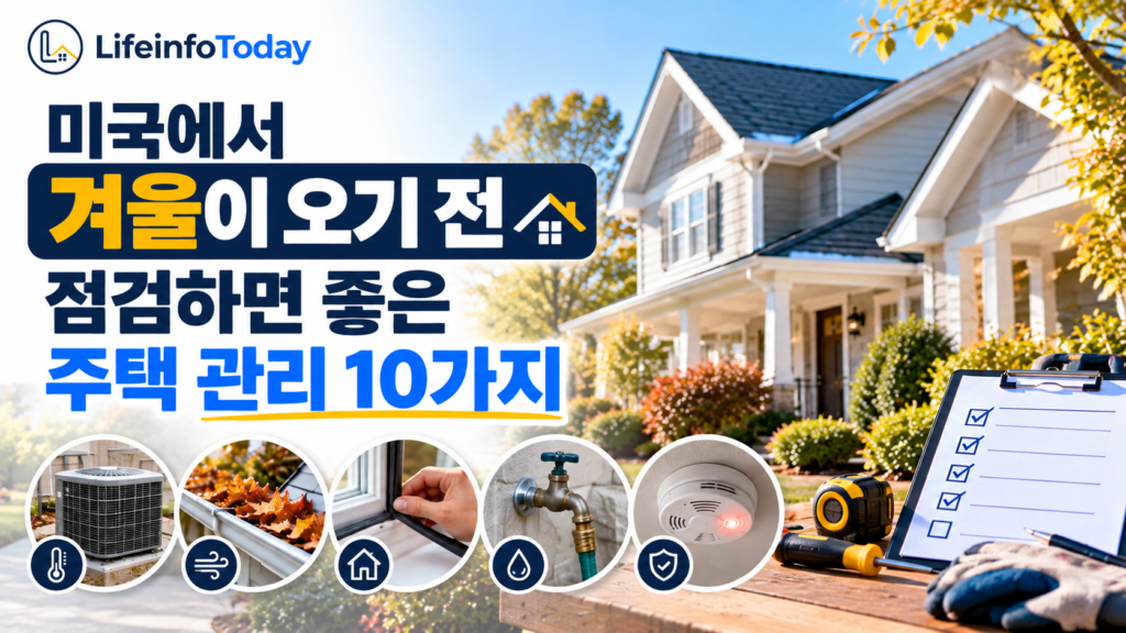 미국 겨울 전 주택 점검 10가지｜겨울 오기 전 꼭 확인할 집 관리 소개하는 글 이미지