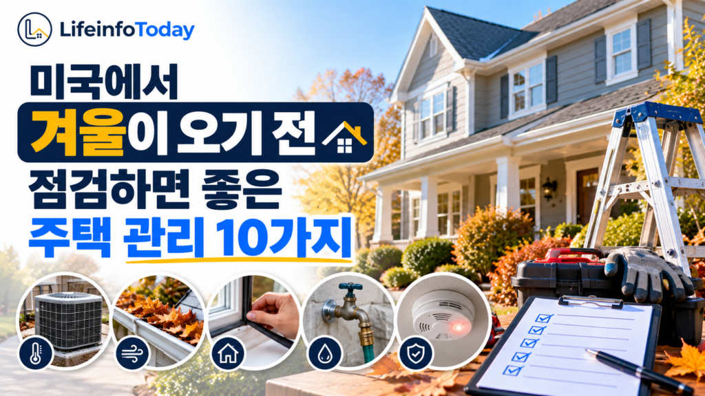 미국 겨울 전 주택 점검 10가지|겨울 오기 전 꼭 확인할 집 관리