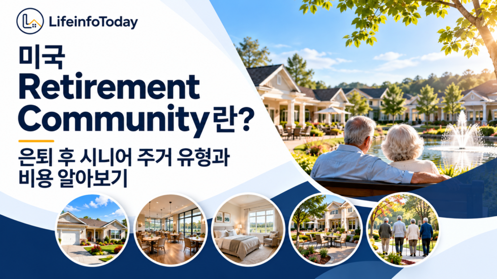 미국 Retirement Community|은퇴 후 시니어 주거 유형과 비용 소개하는 글 이미지